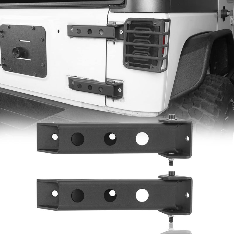 Hooke Road Wrangler Tailgate Hinge Set Heavy Duty Steel Hinges for Jeep Wrangler JK & JKU Unlimited 07-18 - Image 1